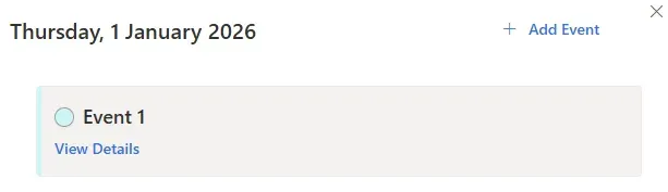 Calendar Planner: Add Event