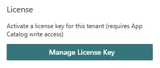 Manage License Key in the property pane