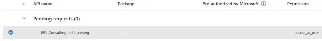 API access pending request for Calendar Planner